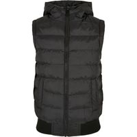 Little boys' vest with bubble hood black/black