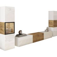 MID.YOU OBÝVACIA STENA, biela, dub wotan