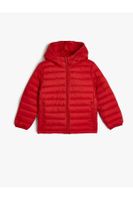 Koton Puffer Jacket Hooded Pocket Zippered