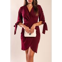 Elegantna Mini Haljina S Detaljima Perli Candys, Bordo