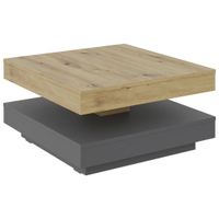 Xora KONFERENČNÝ STOLÍK, antracitová, dub artisan, kompozitné drevo, 70/70/34 cm