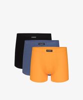 Boxer shorts Atlantic 3SMH-048 A'3 M-2XL black-yellow-denim 011