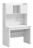 Písací stôl s nadstavcom so skrinkami a usb vendella - biela