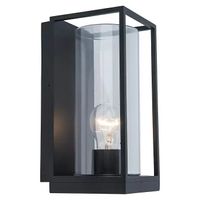Nástěnné venkovní svítidlo Lutec FLAIR / 12 x 13,9 x 26 cm / E27 / 40 W / IP44 / černá