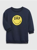 Tmavě modré holčičí mikinové šaty GAP & Smiley®