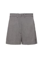 Low Rise Wool Blend Bermuda Shorts