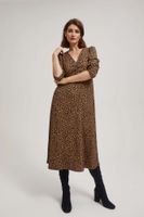 Midi šaty s leopardím vzorem