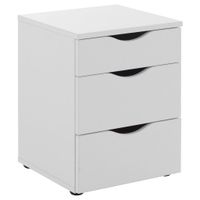 Carryhome NOČNÝ STOLÍK, biela, 40/55/38 cm