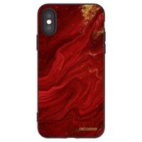 Silikónový čierny obal pre Apple iPhone X/XS - Red
