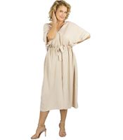 Pri Sukienka oversize z paskiem i dekoltem V SOPHIA