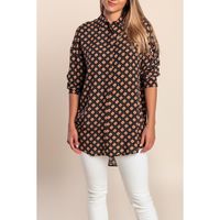 Bedrucktes Shirt, Schwarz