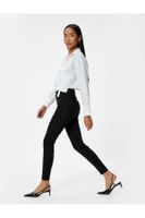 Koton High Waist Skinny Jeans with Narrow Leg Pockets - Carmen Skinny Jeans