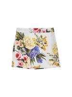 Flower Printed Cotton Shorts