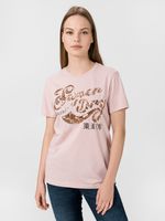 SuperDry Script Sequin Tricou Roz