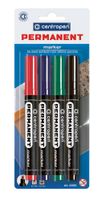 Centropen 8566 Popisovač permanentný 2,5mm mix 4 farieb