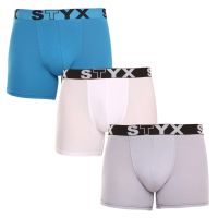 3PACK pánské boxerky Styx long sportovní guma vícebarevné (U9696167) XXL