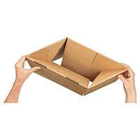 20 x Kartonová krabice 250x200x150mm, automatické dno, hnědá, klopová, pětivrstvá vlnitá lepenka (5VVL) RAJA