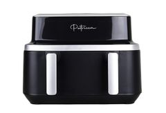 Dvojitá multifunkční horkovzdušná fritéza Patricca Finestra Duo / 2600 W / 220-240 V / LED displej / černá