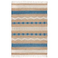 Flair Rugs VŠÍVANÝ KOBEREC, 160/230 cm, modrá, prírodná farba