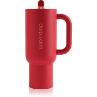 Waterdrop Explorer Tumbler lonček iz nerjavečega jekla s slamico (omejena izdaja) Deep Red 1100 ml
