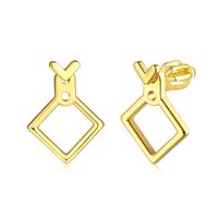 Olivie Strieborné geometrické náušnice GOLD 8037