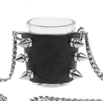schnapsglas zum umhängen LEATHER & STEEL FASHION