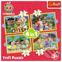 Trefl Puzzle 4v1 - Cocomelon, zoznámte sa s hrdinami / Cocomelon - puzzle z kategorie Maxi dílky