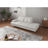 Sit & More LEŇOŠKA, textil, koža, biela