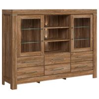 Welnova VITRÍNA, farba duba, 166/124,5/42 cm