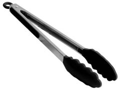 Grilovací kleště Bergner Gizmo / 30,5 cm / do 200 °C / černá / stříbrná