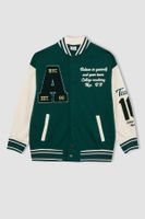 DEFACTO Boy's College Collar Bomber Cardigan