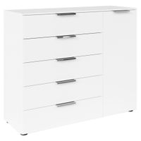 Rauch Möbel KOMODA, biela, chrómová, 120/100/42 cm