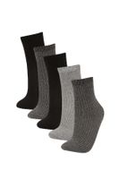 DEFACTO Boy's 5-Piece Cotton Long Socks