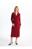 LC Waikiki Polo Neck Plain Long Sleeve Maternity Knitwear Dress