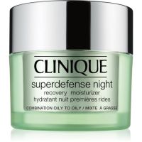 Clinique Superdefense™ Night Recovery Moisturizer хидратиращ нощен крем против бръчки за смесена и мазна кожа 50 мл.