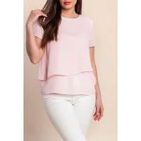 Bluza Kratkih Rukava, Svijetlo Ružičasta