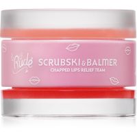 Rude Cosmetics Scrubski & Balmer balzam in piling za ustnice odtenek Grapefruit 7.5 g