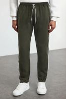 Trendyol Khaki Regular/Normal Cut Ribbed Sweatpants