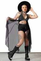 Damenkleid - KILLSTAR - Oriana - Mesh Duster - Schwarz XL