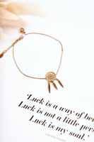 Glam Chic Anklet Dream Catcher Gold