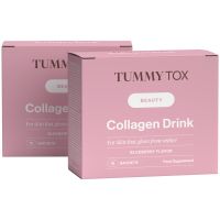 Collagen Drink 2er pack: Meeres-kollagenhydrolysat Pulver. Für Haut, Haare & Nägel. Blaubeergeschmack. 30-Tage Kur | TummyTox