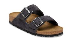 Birkenstock Arizona Suede Leather Regular Fit Charcoal Unisex - Sandále Birkenstock - Čierna - 1031632-9.5 - Size: 9.5