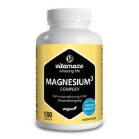 Magnesium hochdosiert, 350 mg elementares Magnesium mit 24h Depot-Effekt, 180 Tabletten vegan, Magnesium-Citrat-Carbonat-Oxid | Vitamaze by Sensilab