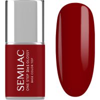 Semilac One Step 3in1 Glossy гелевий лак для нігтів відтінок 575 Dark Red 7 мл