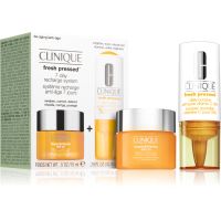 Clinique Fresh Pressed™ 7-Day Recharge System For Drier Skin komplekts ar C vitamīnu sievietēm