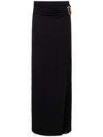 Draped Crepe Jersey Maxi Skirt