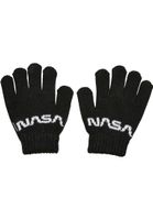 Children's knitted glove NASA black