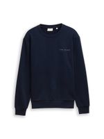 TOM TAILOR Sweater majica  tamno plava / siva