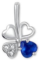 Soliter Stříbrný přívěsek čtyřlístek 446 001 00349 04 - modrý