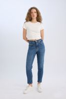 DEFACTO Lina Comfort Mom Fit Comfortable Fit High Waist Ankle Length Jeans Washable Pants